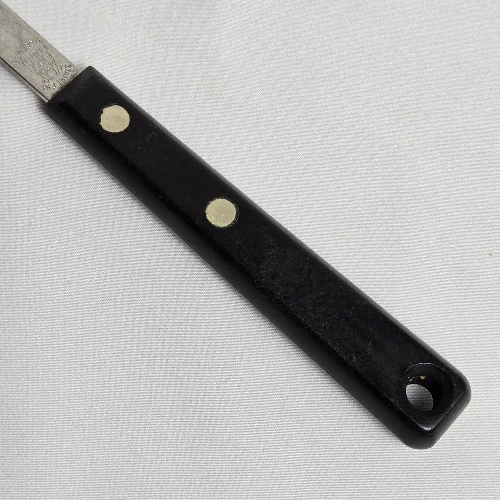 Ekco Forge Stainless Steel Meat Carving Fork, Black Handle,‎ USA, 11.5